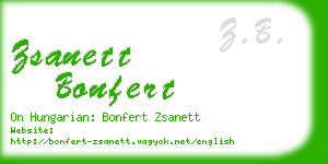 zsanett bonfert business card